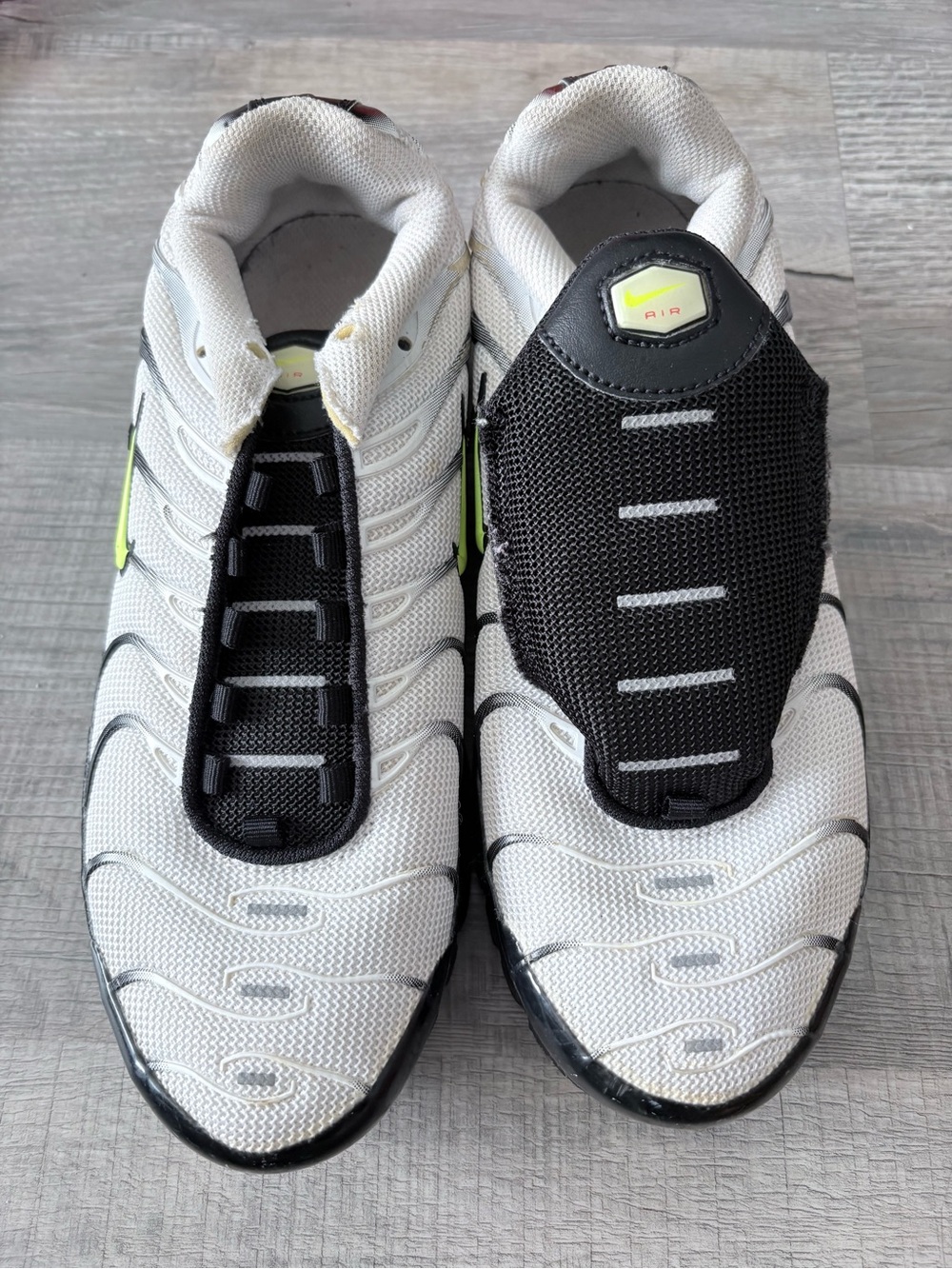 Nike Air Max Plus TN Tuned RF GS White Volt Green Black Youth 6.5Y Women's 8